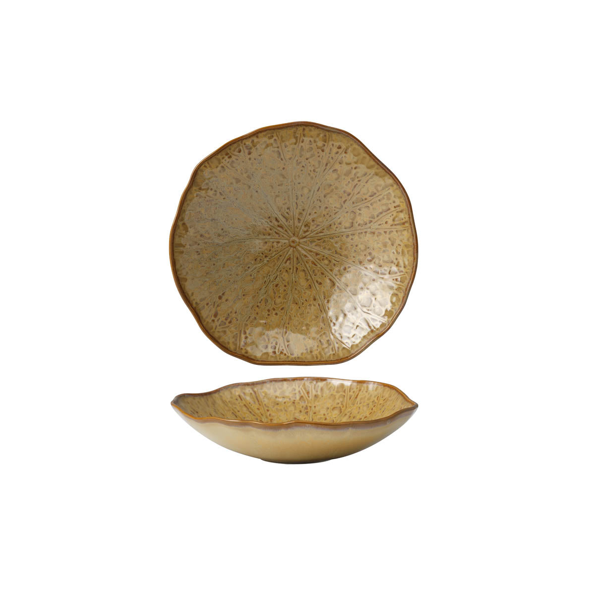 Tablekraft Fusion Lotus Deep Coupe Plate 210x58mm Cinnamon