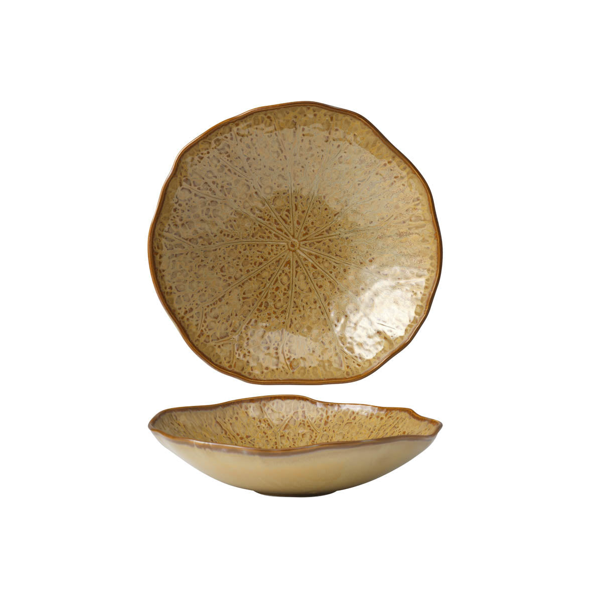 Tablekraft Fusion Lotus Deep Coupe Plate 245x67mm Cinnamon