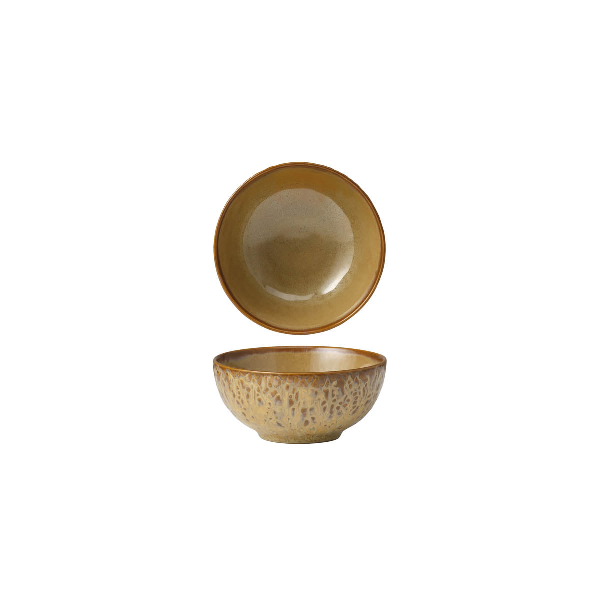 Tablekraft Fusion Lotus Footed Rice Bowl 118x54mm Cinnamon