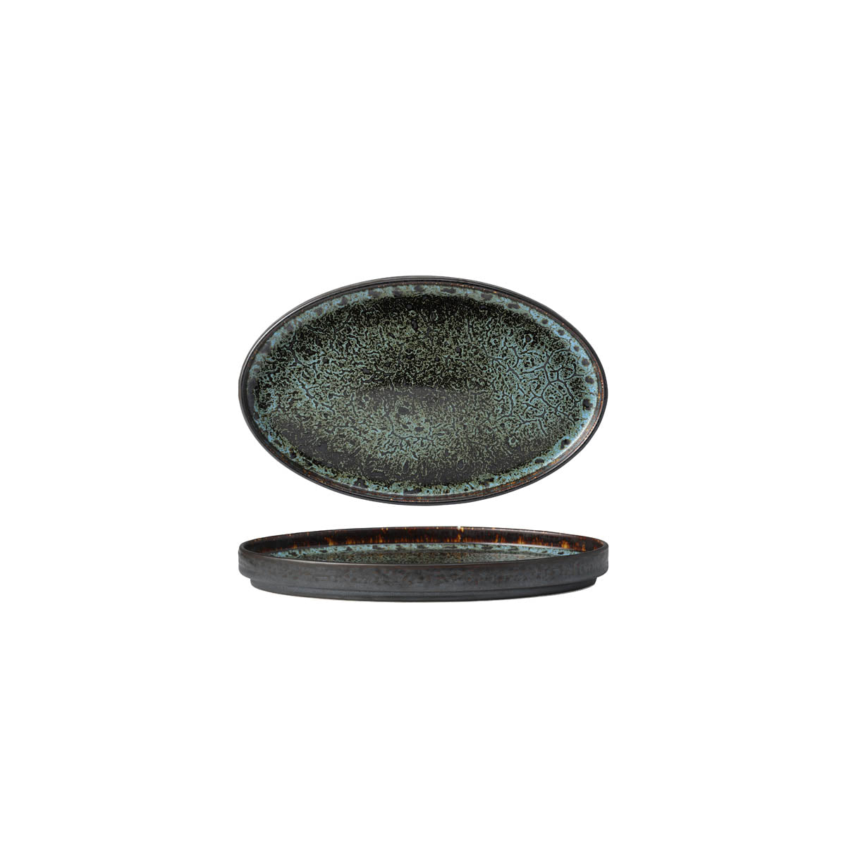 Tablekraft Fusion Oval Plate 264x164x26mm Patina