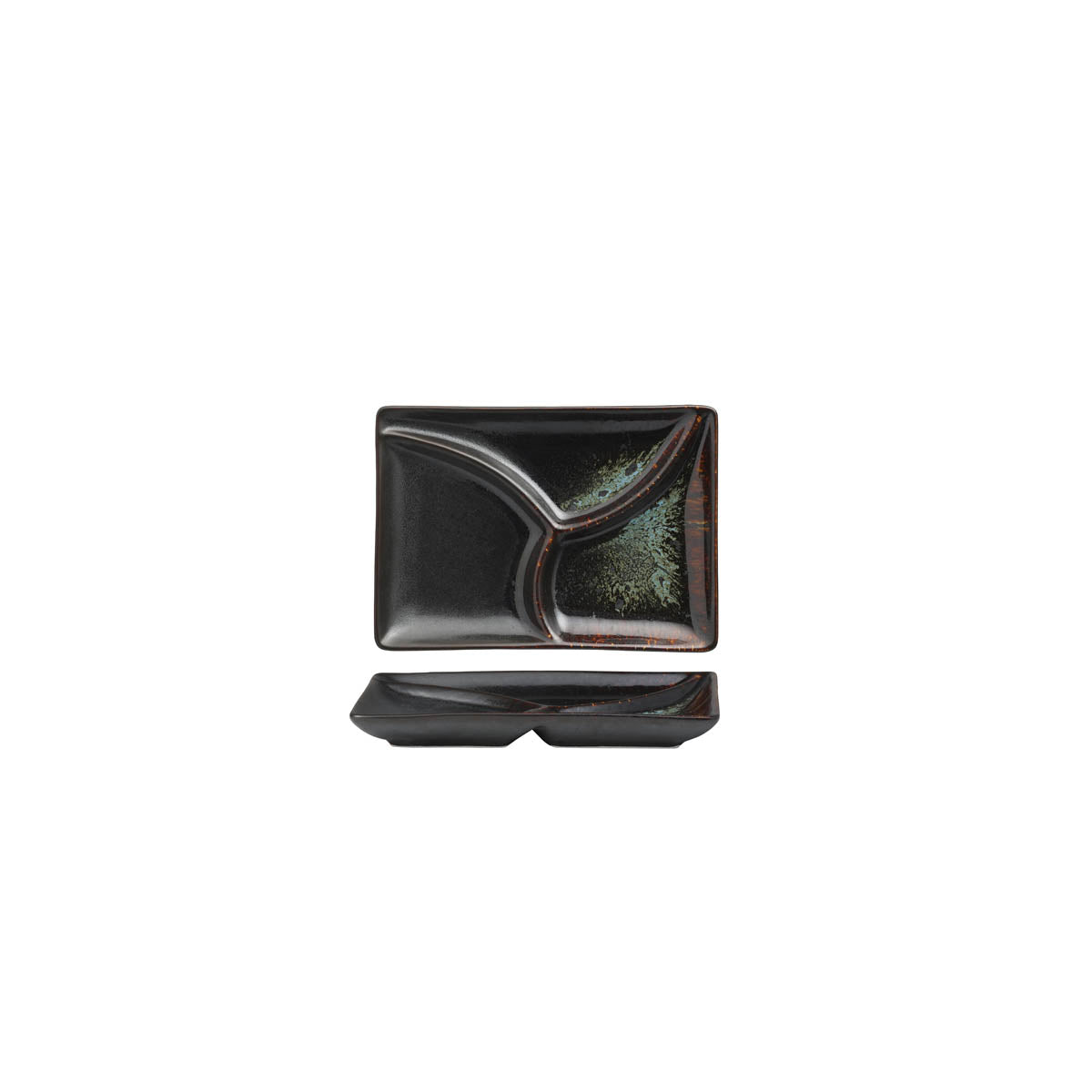 Tablekraft Fusion 3-compartment Dip Dish 180x130x18mm Patina