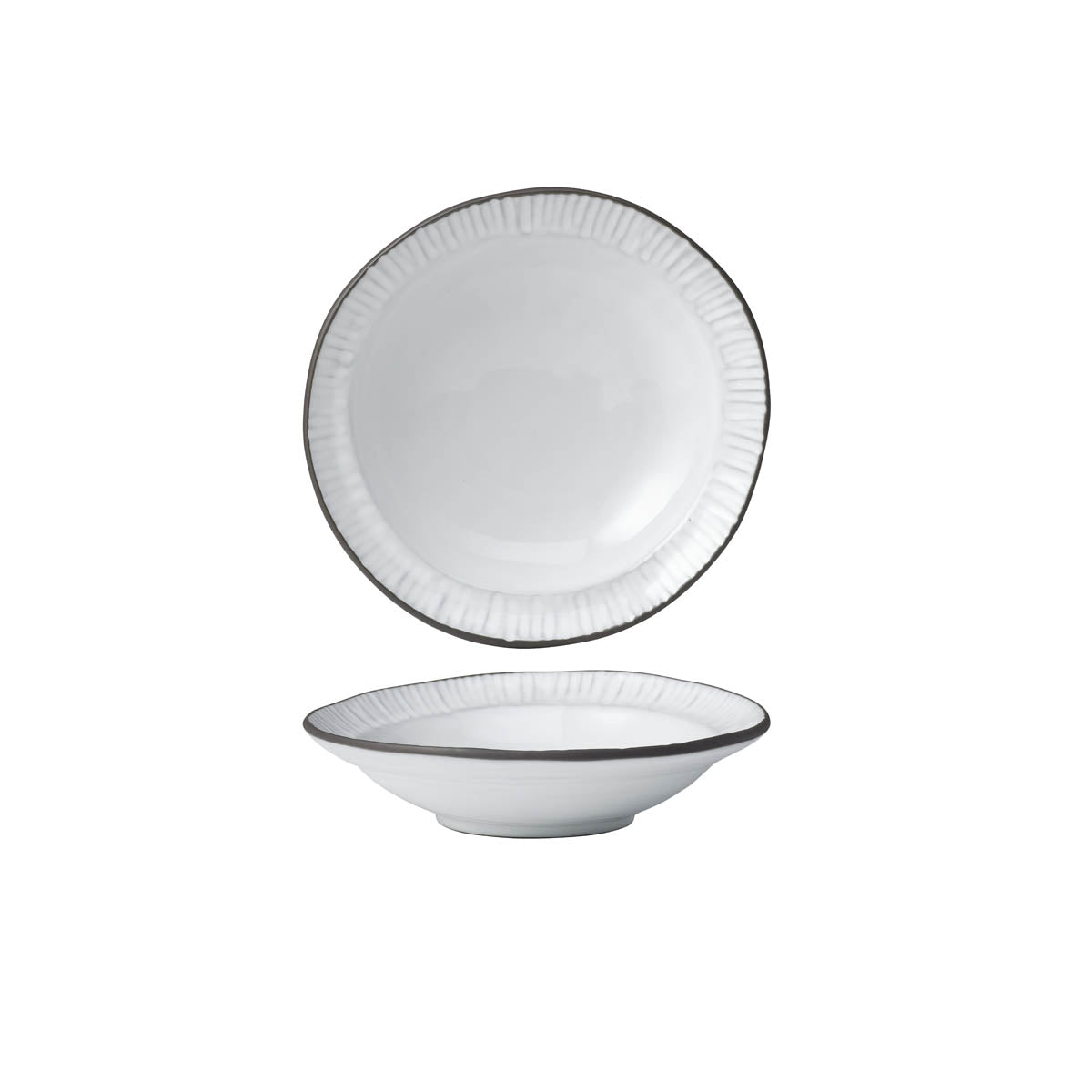 Tablekraft Linea Organics Deep Plate W/rim 200x50mm White