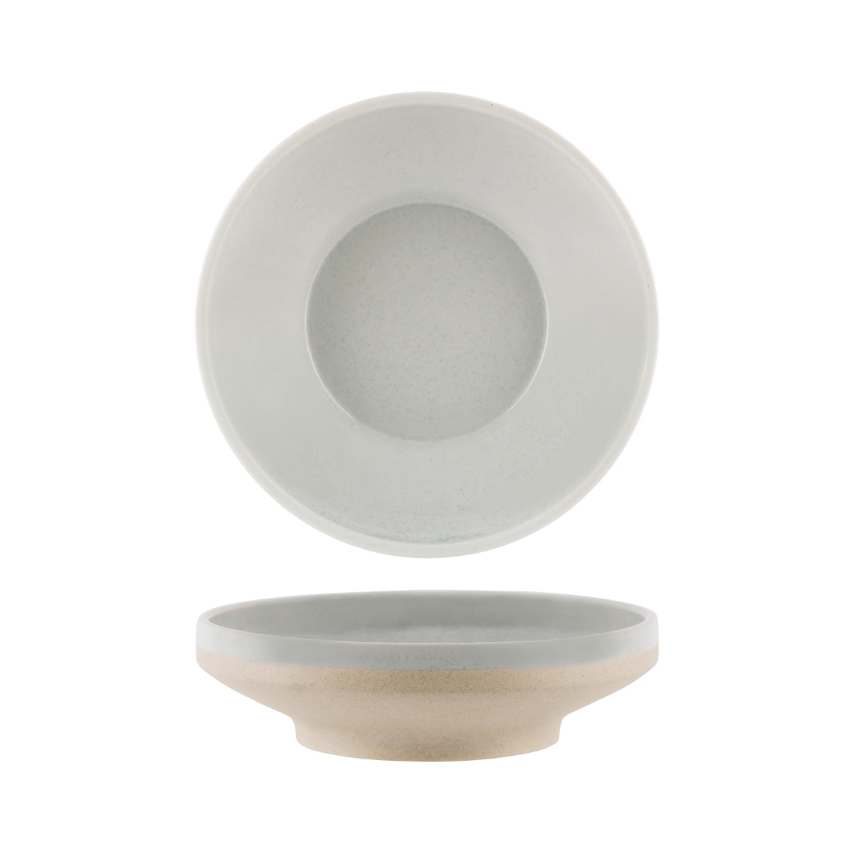 Tablekraft Soho Round Bowl Footed 230x68m Reactive Limestone