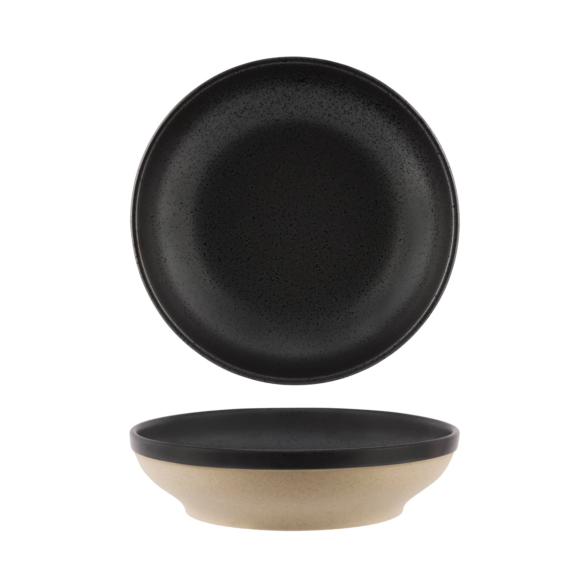 Tablekraft Soho Round Bowl Flared 230x55m Speckle Black