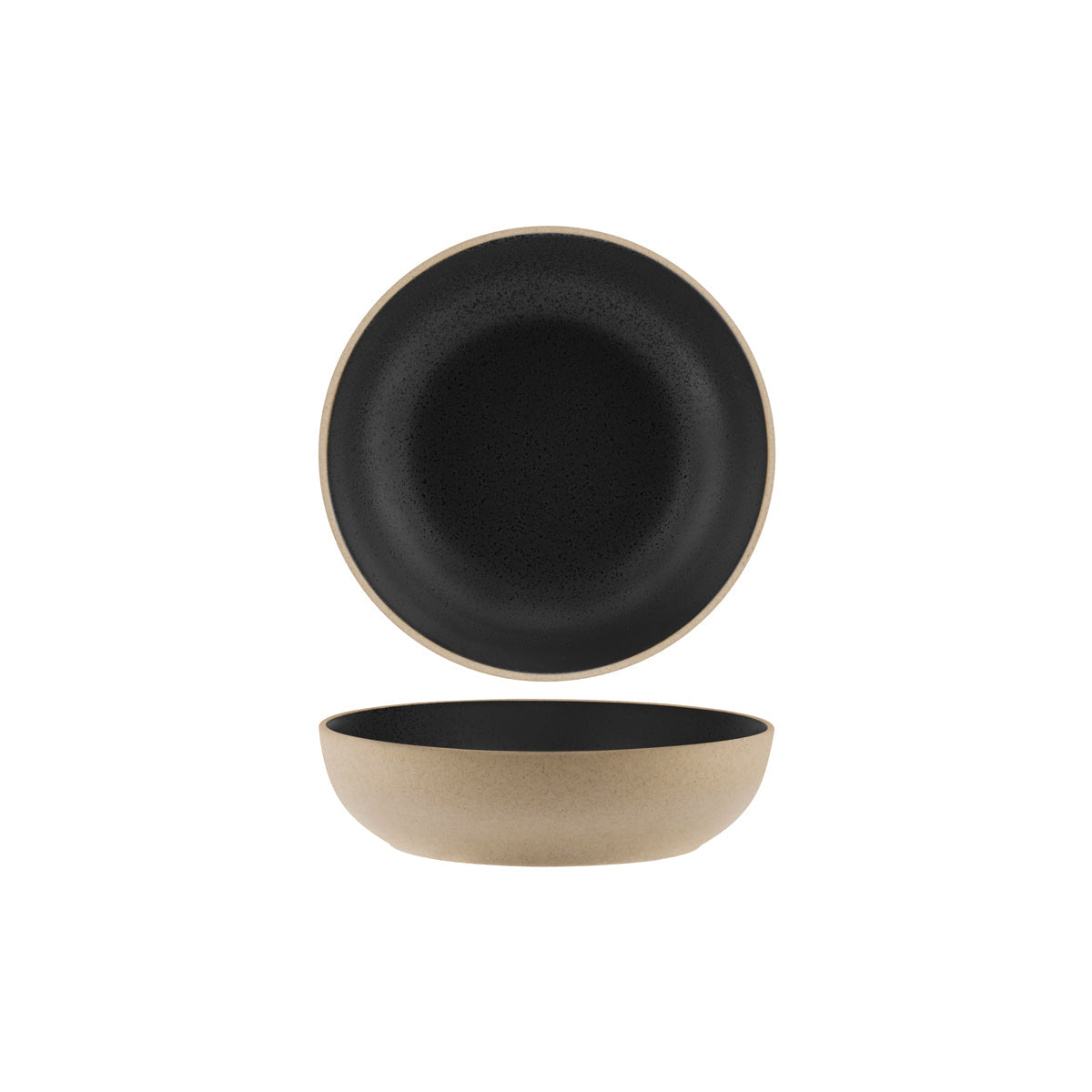 Tablekraft Soho Round Deep Bowl 200x55mm Speckle Black