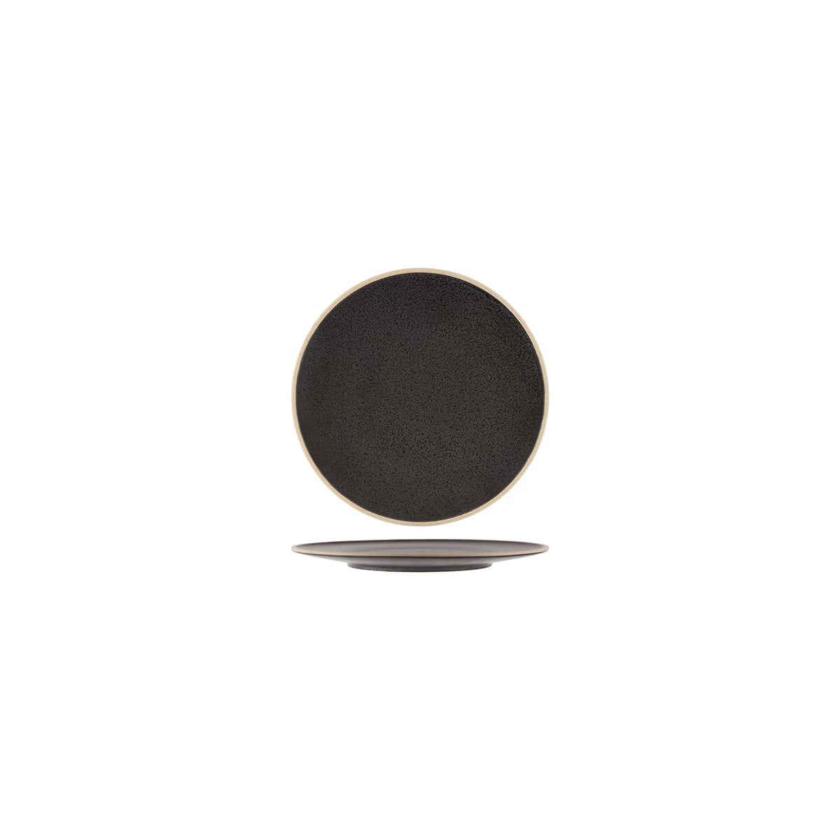 Tablekraft Soho Round Plate 160mm Speckle Black