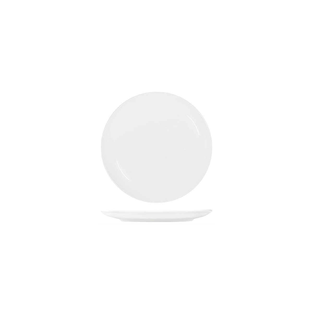 Tablekraft Core White Round Plate Coupe Shape-150mm