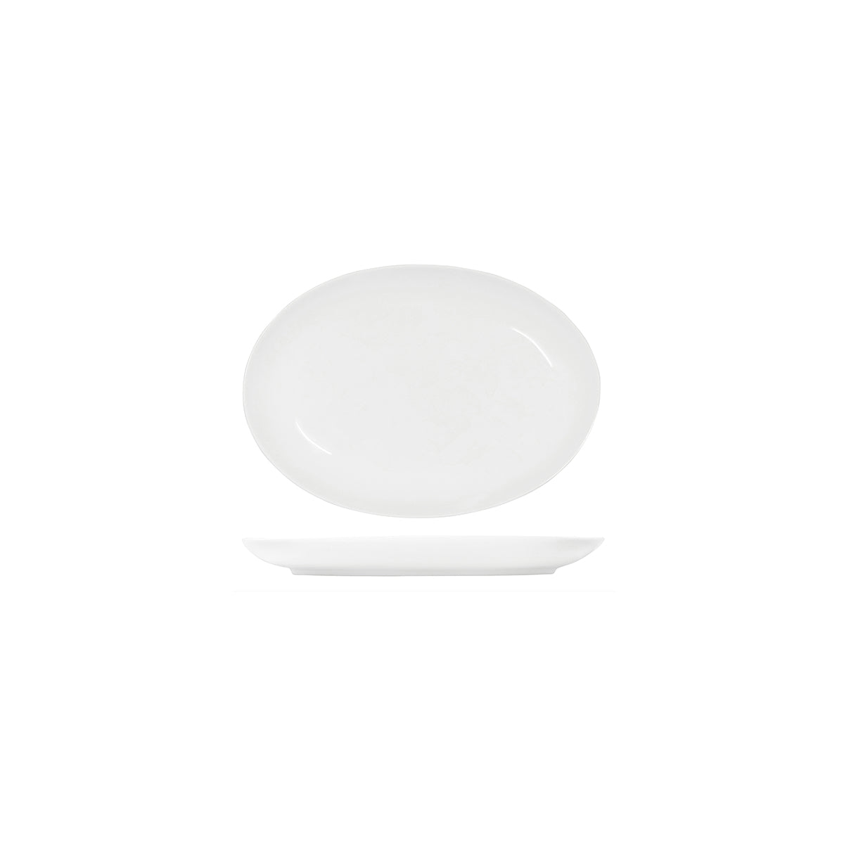 Tablekraft Core White Platter-oval Coupe Shape -230x165x22mm