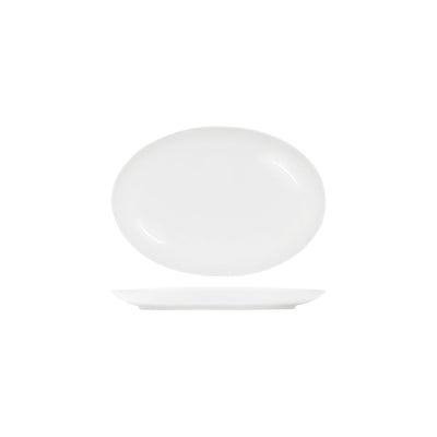 Tablekraft Core White Platter-oval Coupe Shape -300x215x30mm