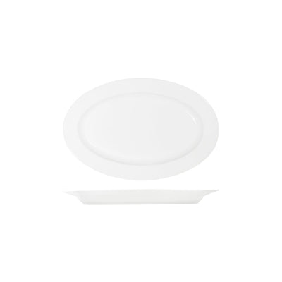 Tablekraft Core White Platter-oval Rim Shape -355x240x30mm