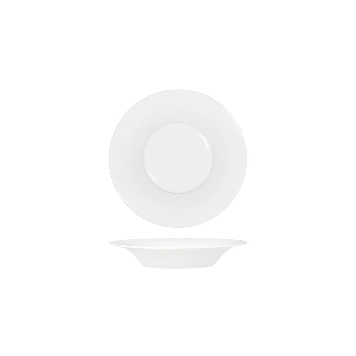 Tablekraft Core White Pasta Plate Angled Flare Rim 210x37mm