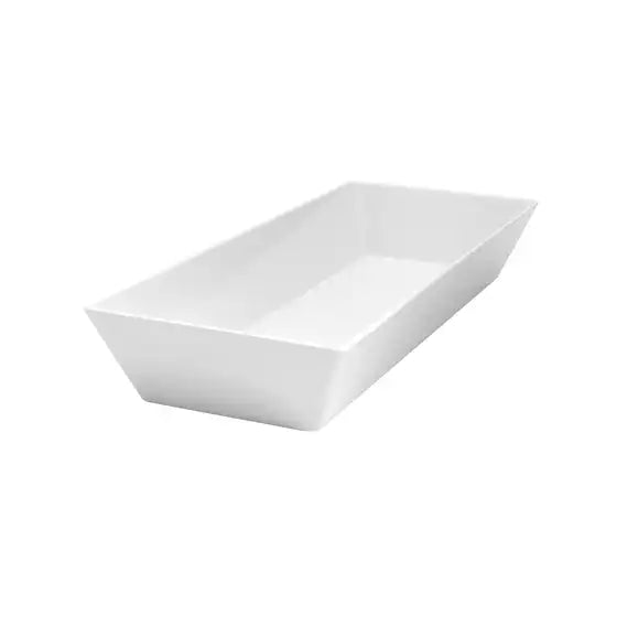 Rectangualr Deep Dish 500x200x70mm White Melamine