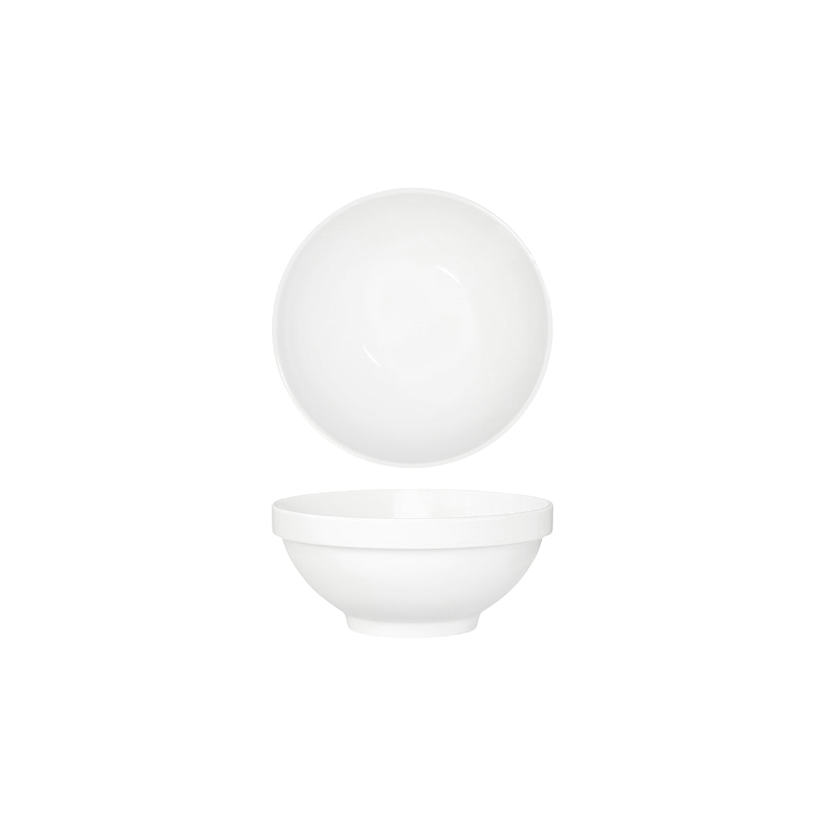 Tablekraft Core White Round Bowl Footed 150x65mm Stack Rim