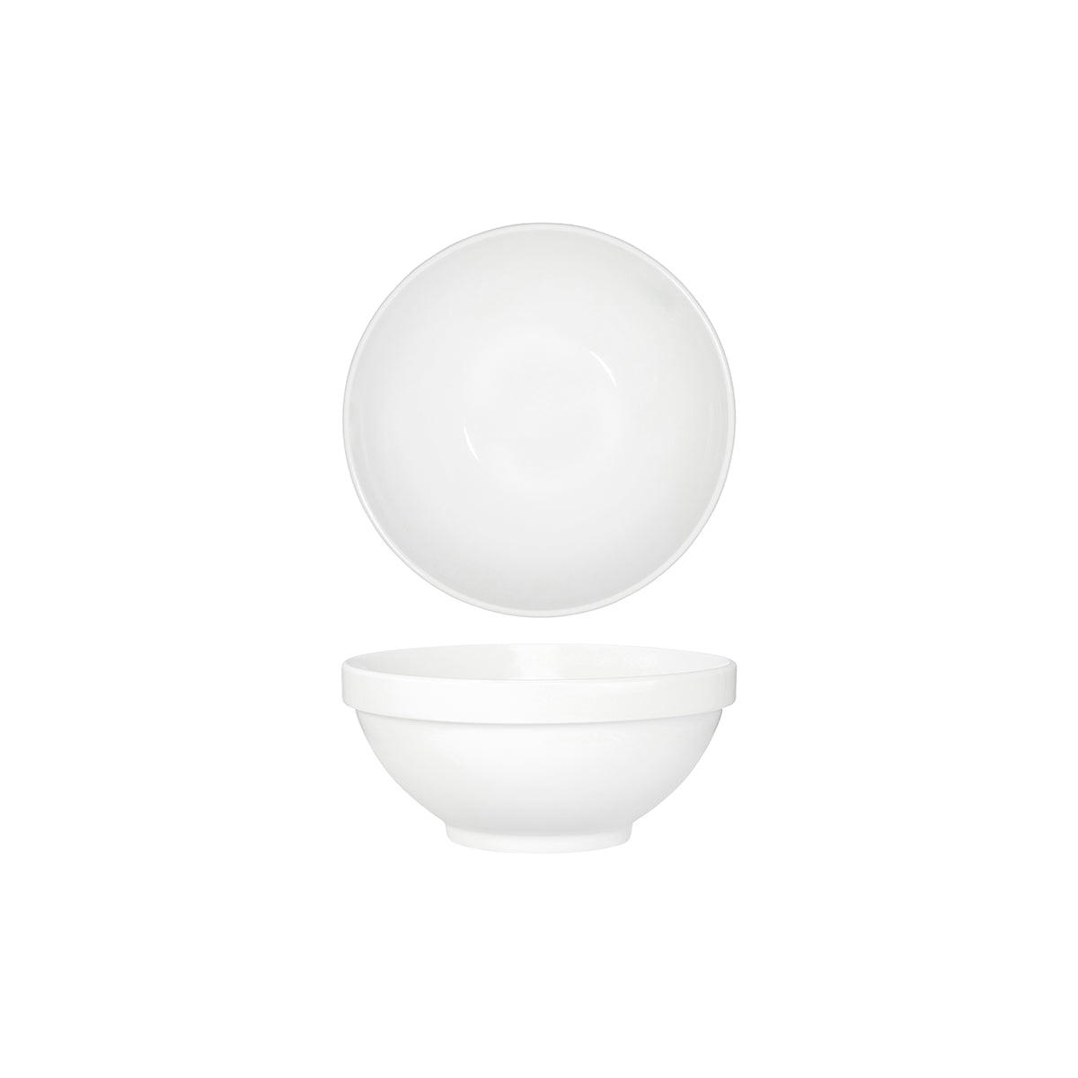 Tablekraft Core White Round Bowl Footed 200x90mm Stack Rim