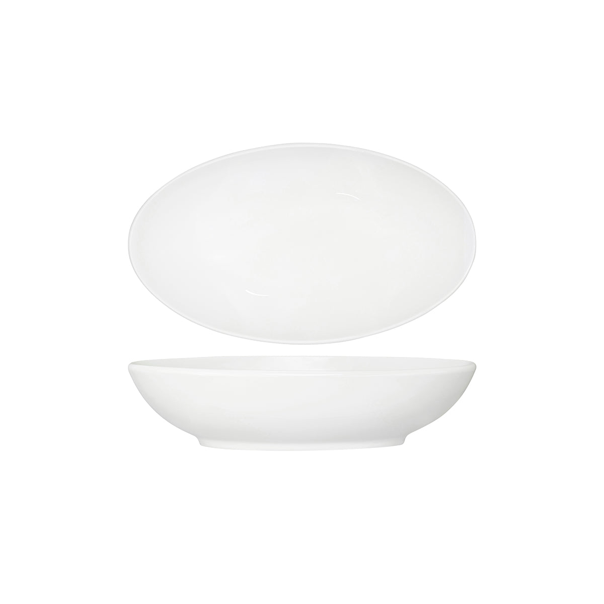Tablekraft Core White Oval Salad Serving Bowl 380x230x90mm