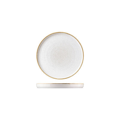 Churchill Stonecast Round Walled Plate-210mm Ø Barley White