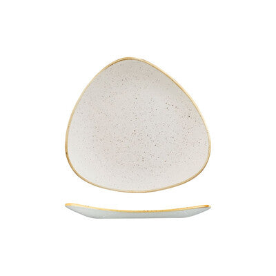 Churchill Stonecast Triangular Plate-229mm Barley White
