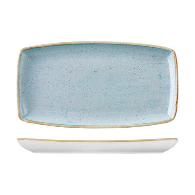 Churchill Stonecast Oblong Plate-350x185mm Duck Egg