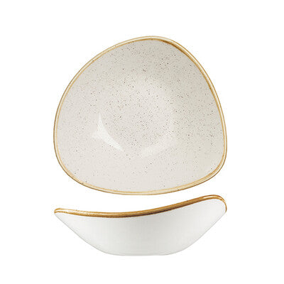 Churchill Stonecast Triangular Bowl-230mm | 600ml Barley White