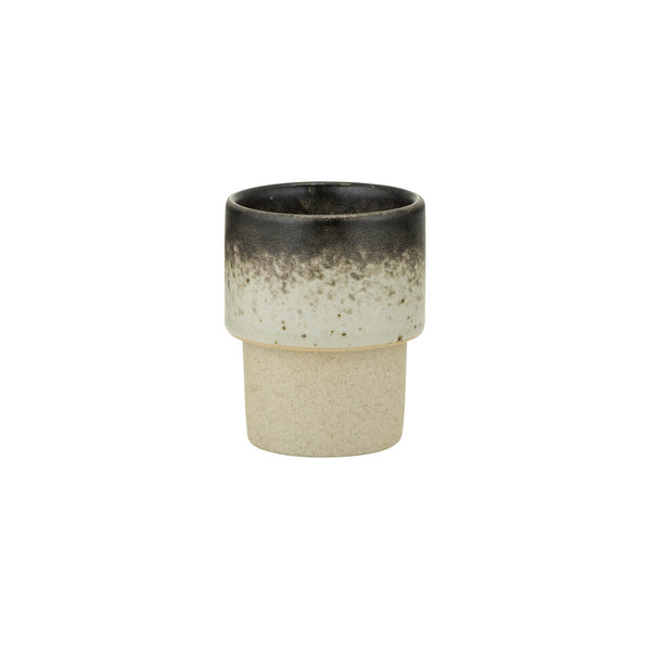 BREW POTTERY-CREAMY CLOVE ESPRESSO TUMBLER STACK NO HDL 90ml
