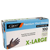 Capri Glove Blue Vinyl Extra Large Powder Free