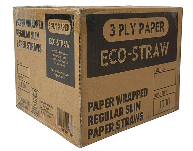 Individual Wrapped Paper Straw Regular (1000)