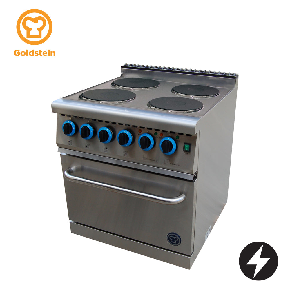 GOLDSTEIN 4 x 2.0 kW solid plates, 530 x 500 x 290 mm fan forced electric oven