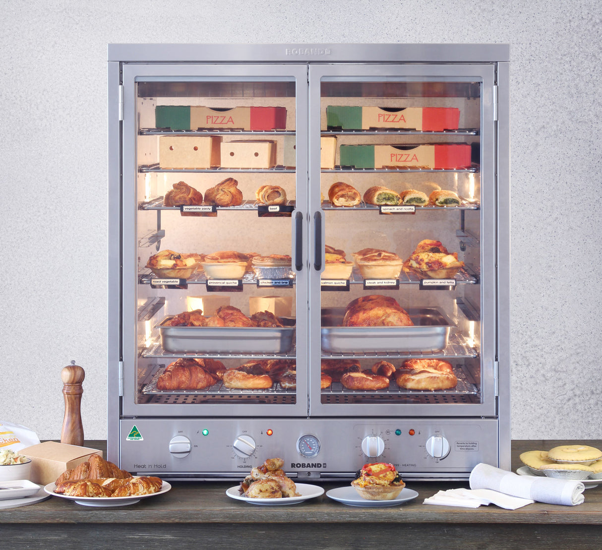 Heat 'N' Hold Sliding  Glass Display Side