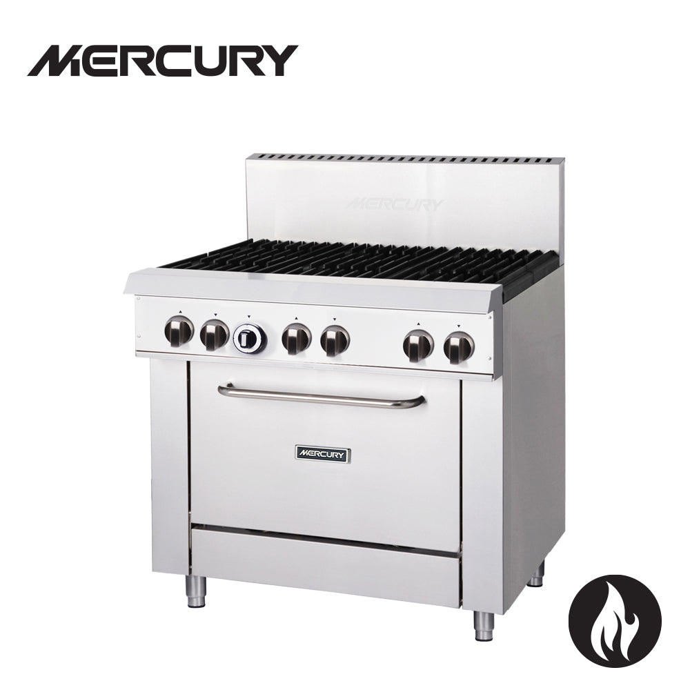 MERCURY Oven Range 6x 32 MJ burners, gas static oven