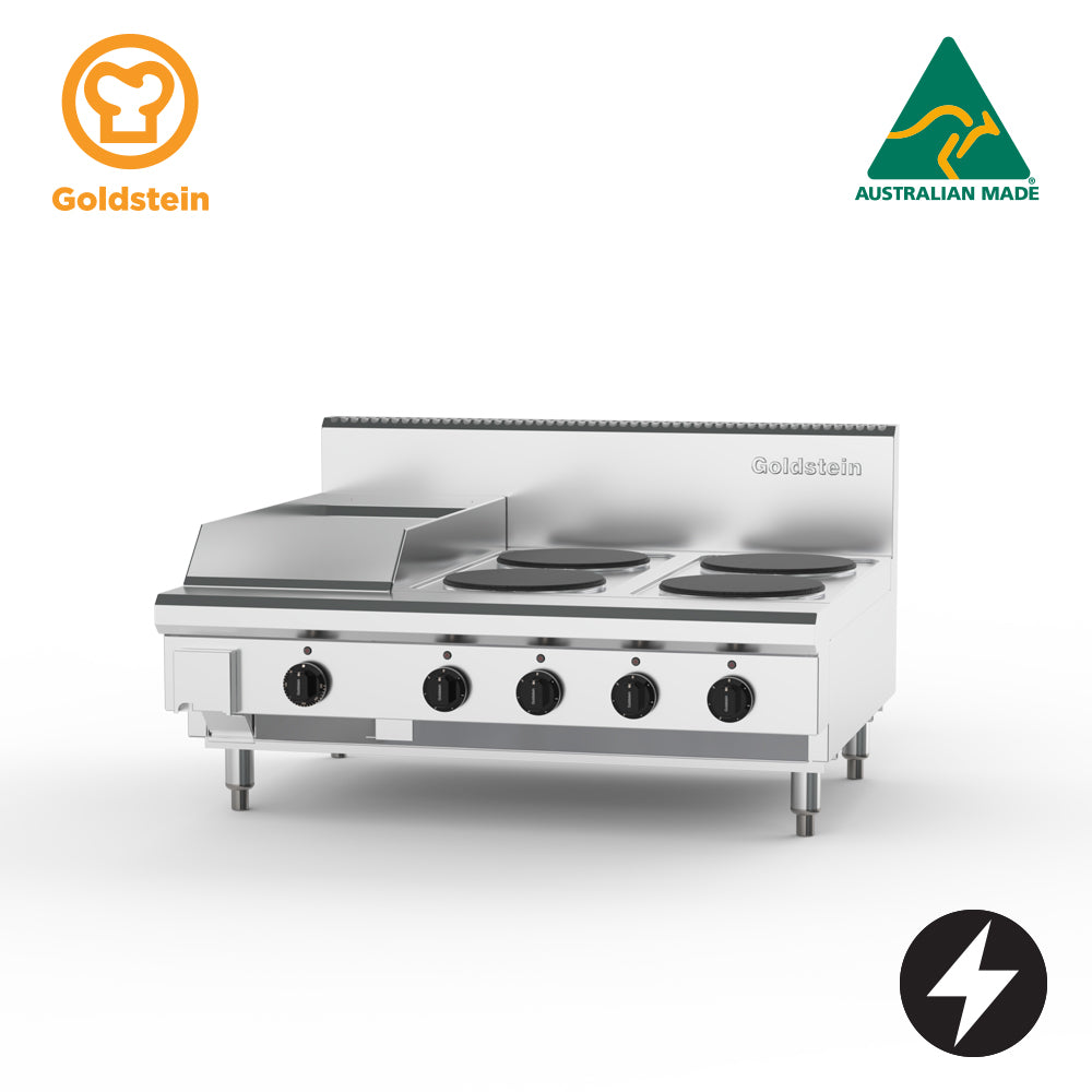 GOLDSTEIN Cooktop 4 x 2 kW solid plates, 289 x 520 x12 mm electric griddle