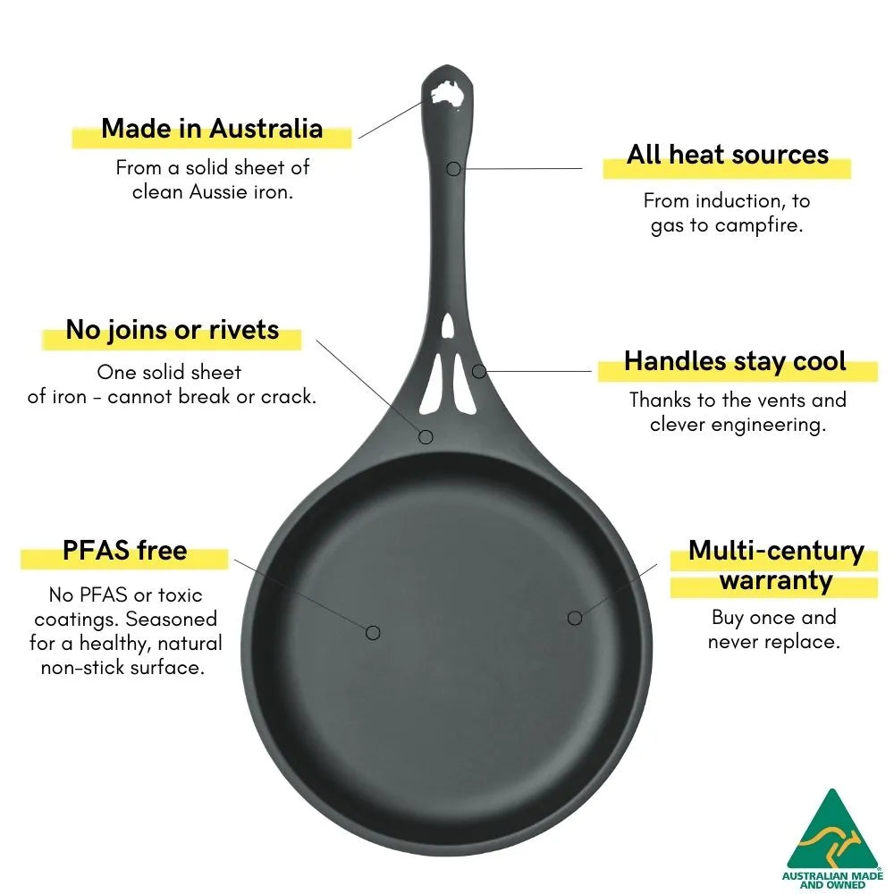 Solidteknics Quenched 26cm IRON SKILLET