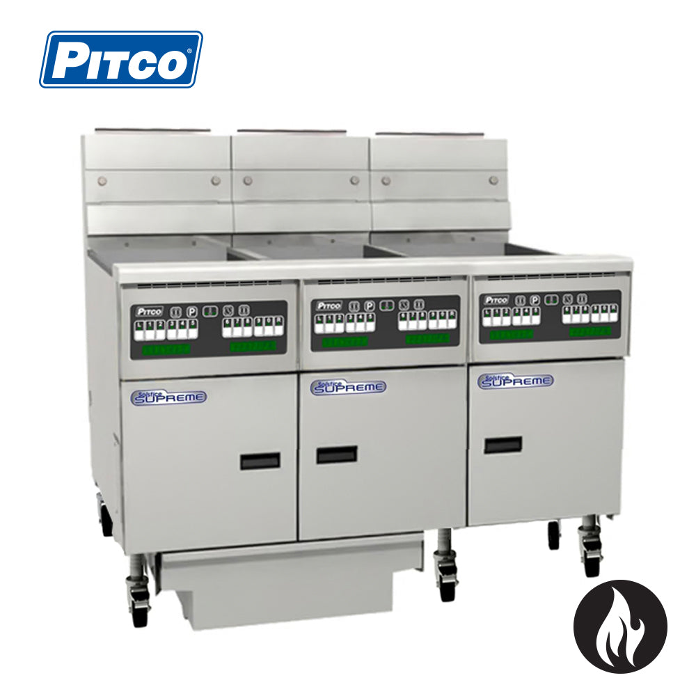PITCO Solstice Filtration Fryer 3 Bank 6 Basket (Computer Controller)