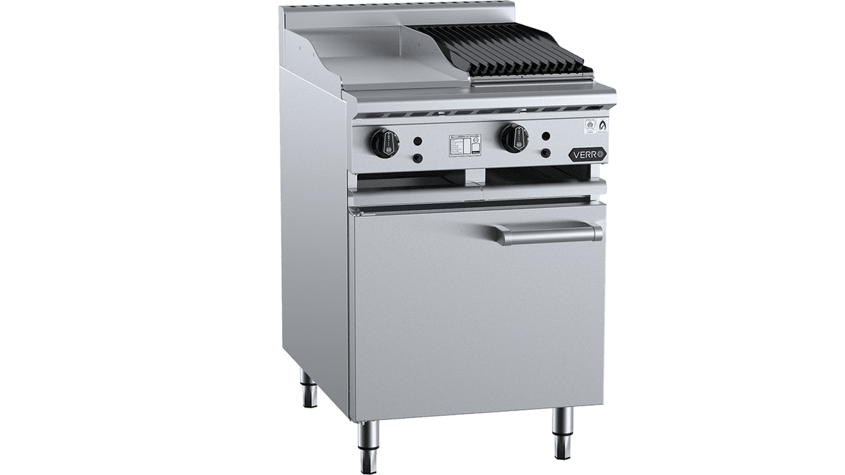 Combination 300mm Grill Plate & 300mm Char Broiler Cabinet Mounted