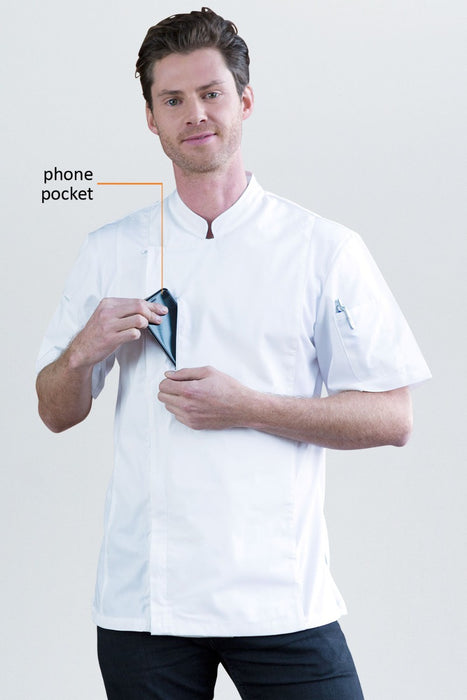 Aussie Chef Alex Zipper Jacket White