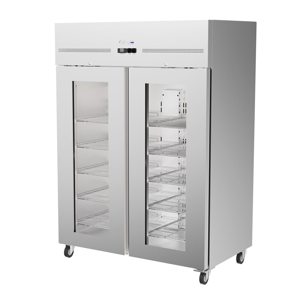 Airex 2 x Glass Doors, 2/1 GN Refrigerator Net Capacity - 814 Litres