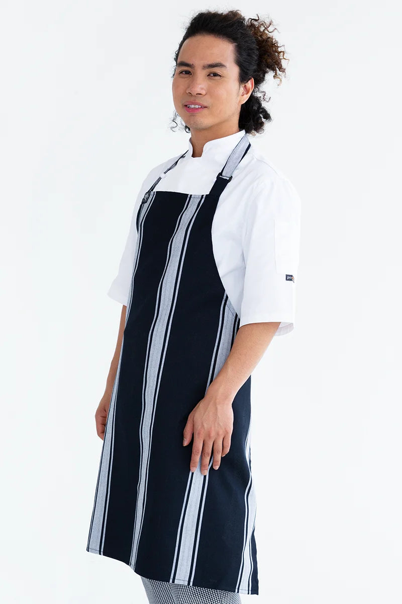 Aussie Chef Butchers Bib Apron Navy/White