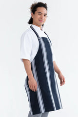 Aussie Chef Butchers Bib Apron Navy/White