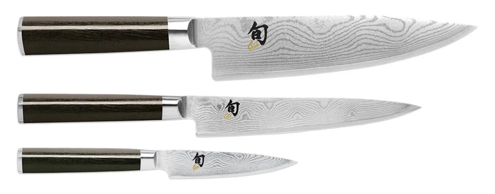 SHUN Classic 3 Piece Chefs Knife Set