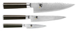 SHUN Classic 3 Piece Chefs Knife Set