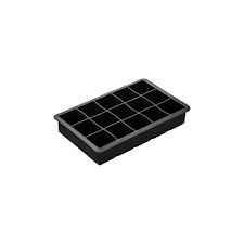 Zanzi Square Ice Cube Tray Silicone Black 15x36mm