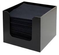 BLACK PLASTIC NAPKIN ONLY HOLDER