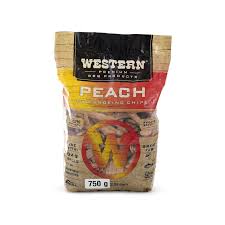 WESTERN BBQ PEACH WOOD CHIPS 750GM