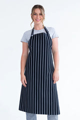 Aussie Chef Chef Bib Apron Navy/White