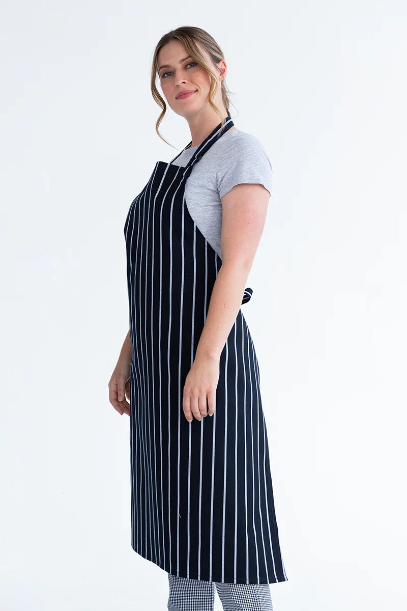Aussie Chef London Bib Apron Navy/White