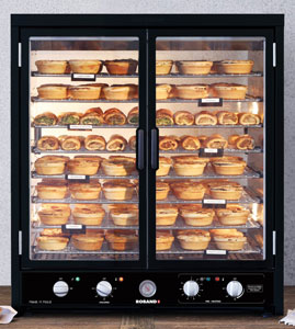 Roband HB200F Heat 'n' Hold Food Warmer - Black- Fixed glass display side