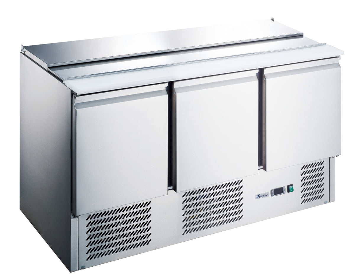 FED-X Three Door Salad Prep Fridge