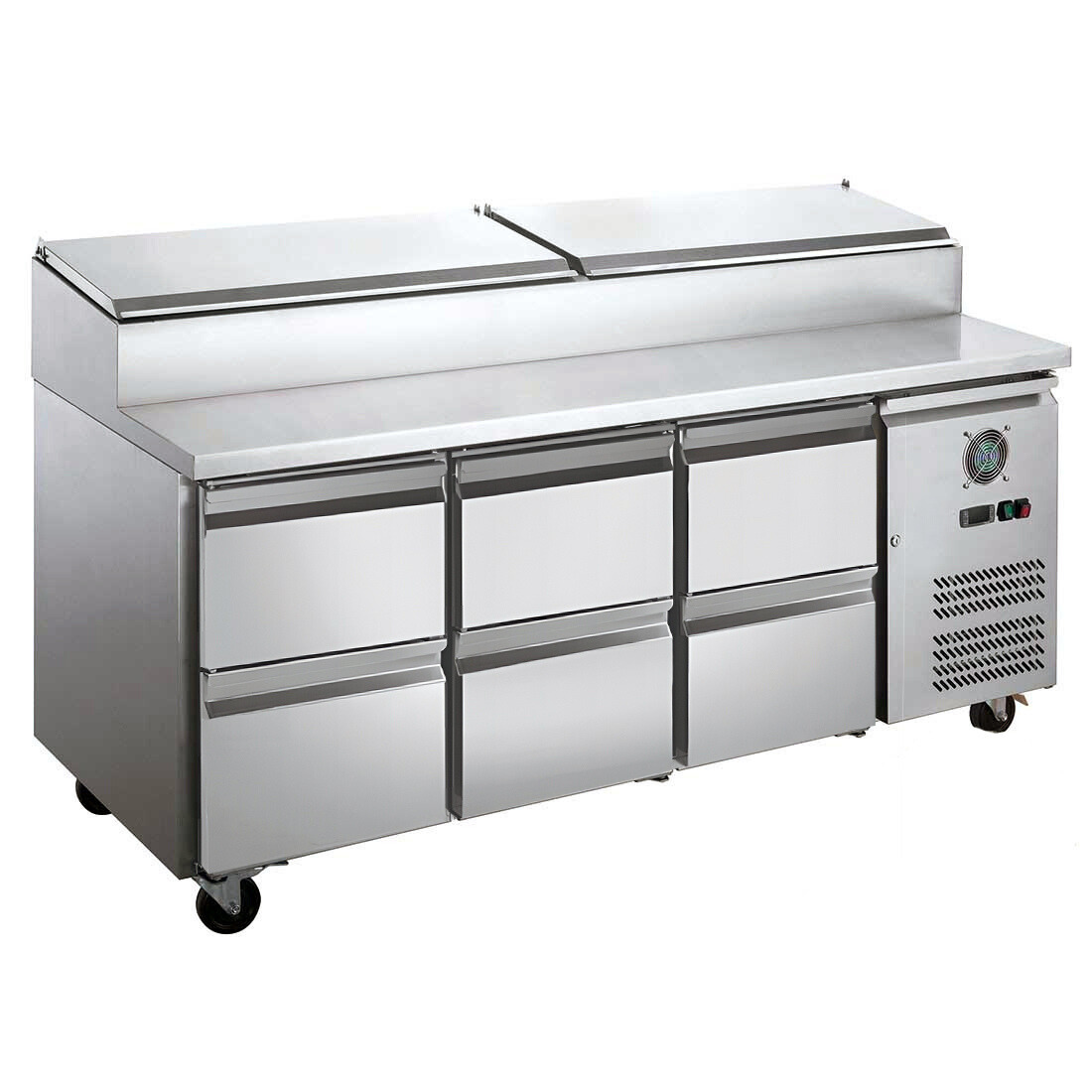 FED-X Six Drawer Salad Prep Fridge