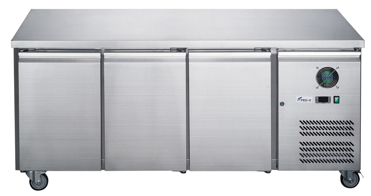 FED-X S/S Three Door Bench Fridge