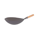 Wok Black Iron Wood Handle