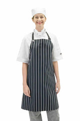 Aussie Chef Chef Bib Apron Navy/White